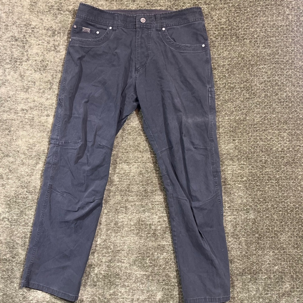 KUHL Revolvr Pants Mens 34x30 Grey 5232 Uberkuhl Stretch Hiking Cargo